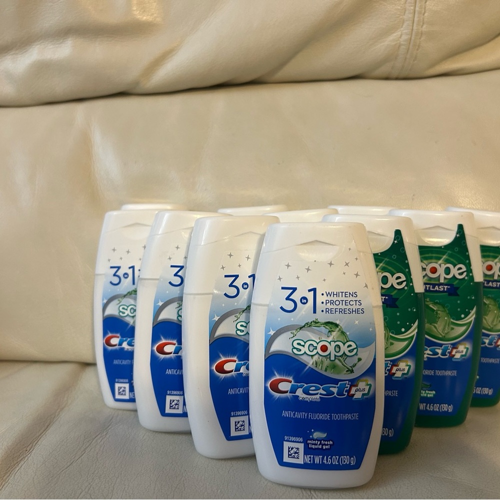 11 Crest Complete 4.6 Oz Plus Scope Minty 3 in 1 Anticavity Fluoride Toothpaste